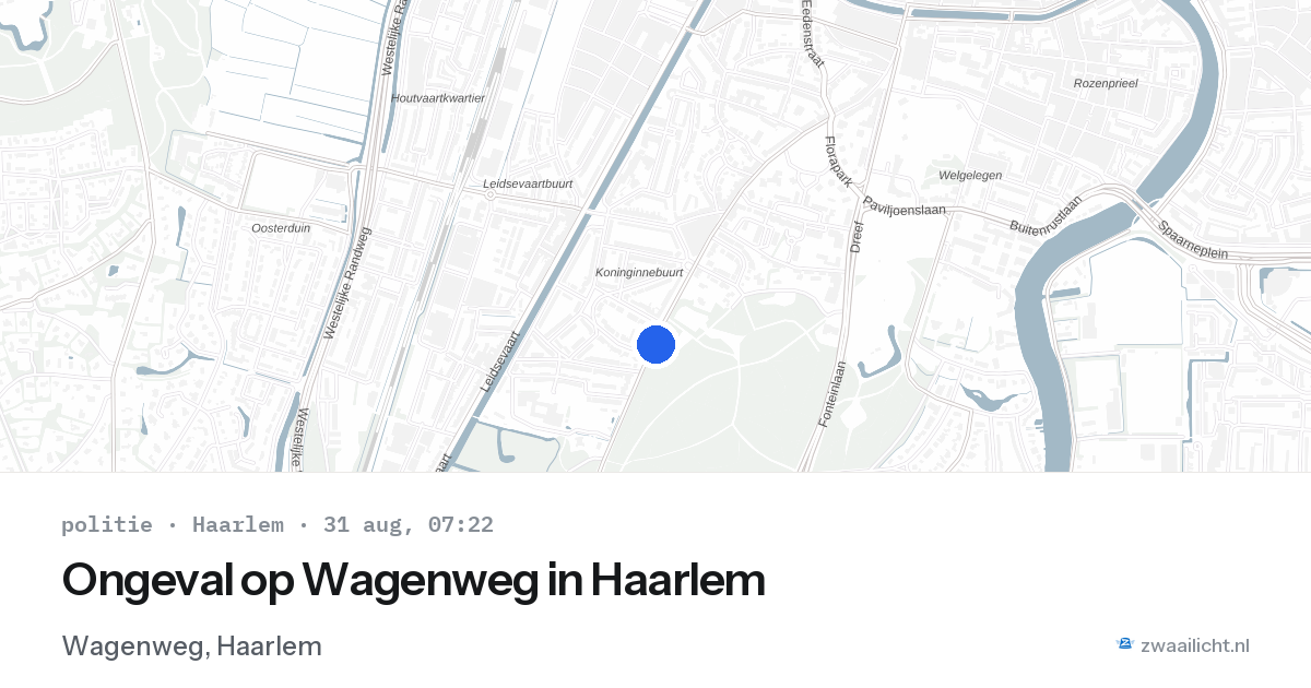 Ongeval op Wagenweg in Haarlem — 31 aug 2026