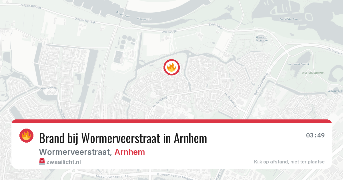 Brand bij Wormerveerstraat in Arnhem — 18 mei 2026