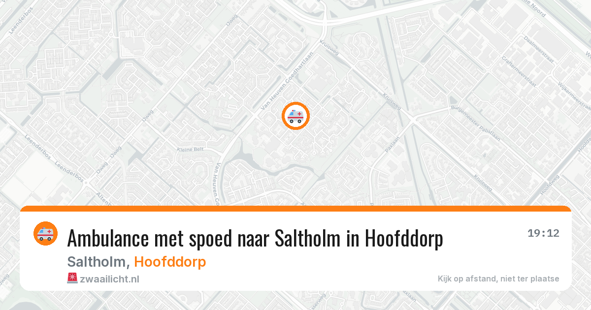 Ambulance met spoed naar Saltholm in Hoofddorp — 12 jul 2026
