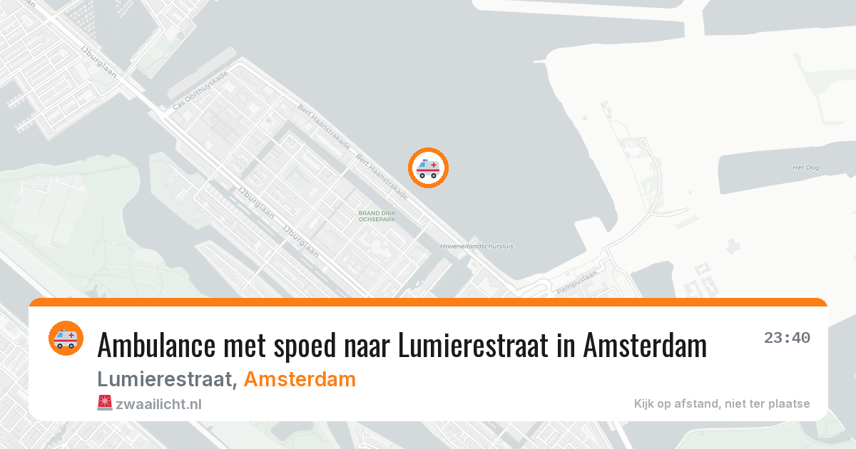 Ambulance met spoed naar Lumierestraat in Amsterdam — 10 apr 2026