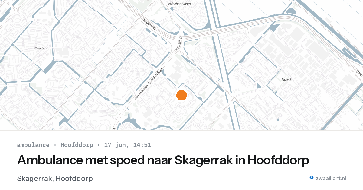 Ambulance met spoed naar Skagerrak in Hoofddorp — 17 jun 2026