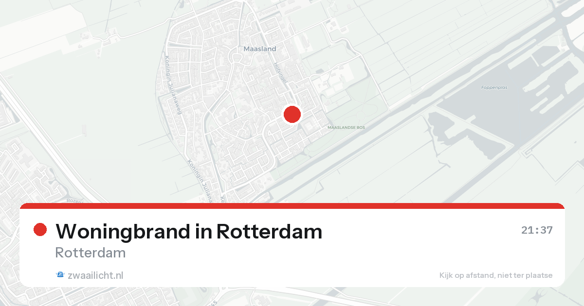 Woningbrand in Rotterdam — 23 aug 2026