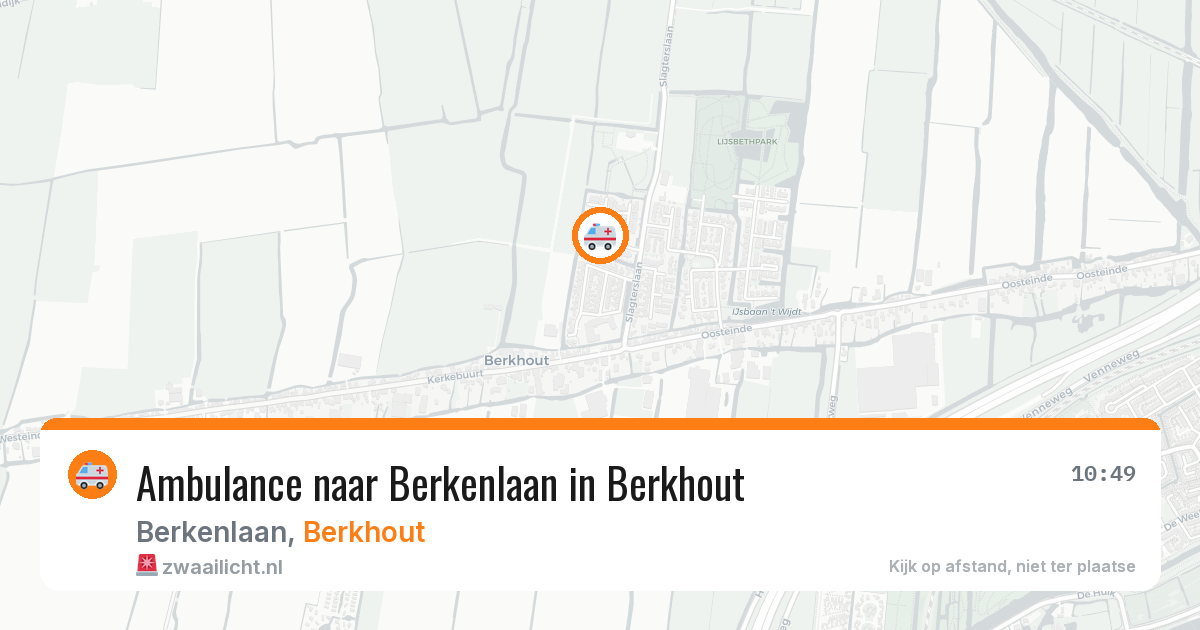 Ambulance naar Berkenlaan in Berkhout — 31 jul 2026