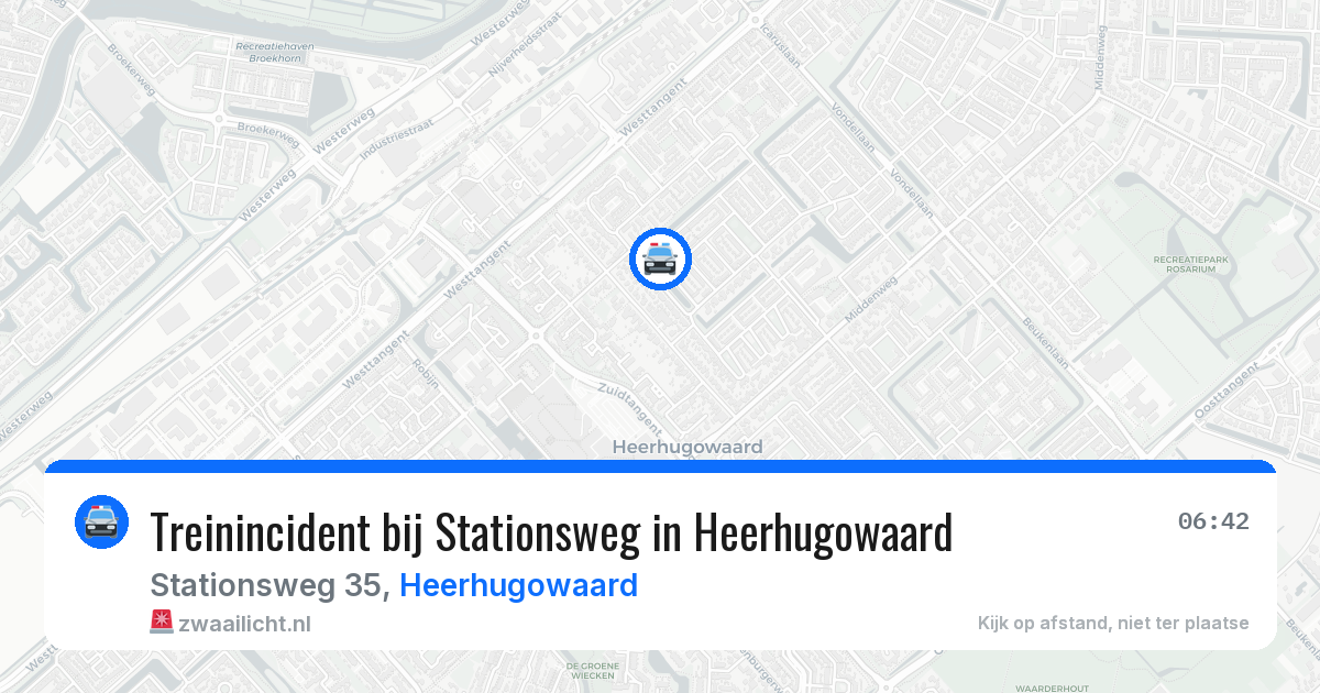 Treinincident bij Stationsweg in Heerhugowaard — 5 jun 2026