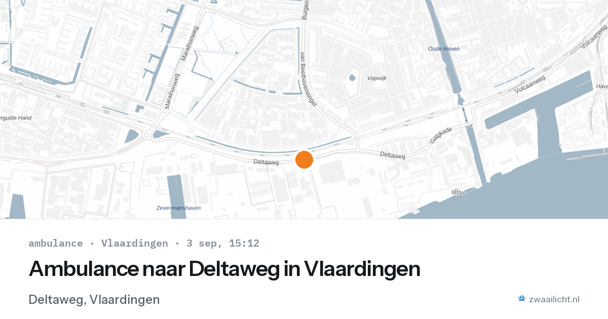 Ambulance naar Deltaweg in Vlaardingen — 3 sep 2026