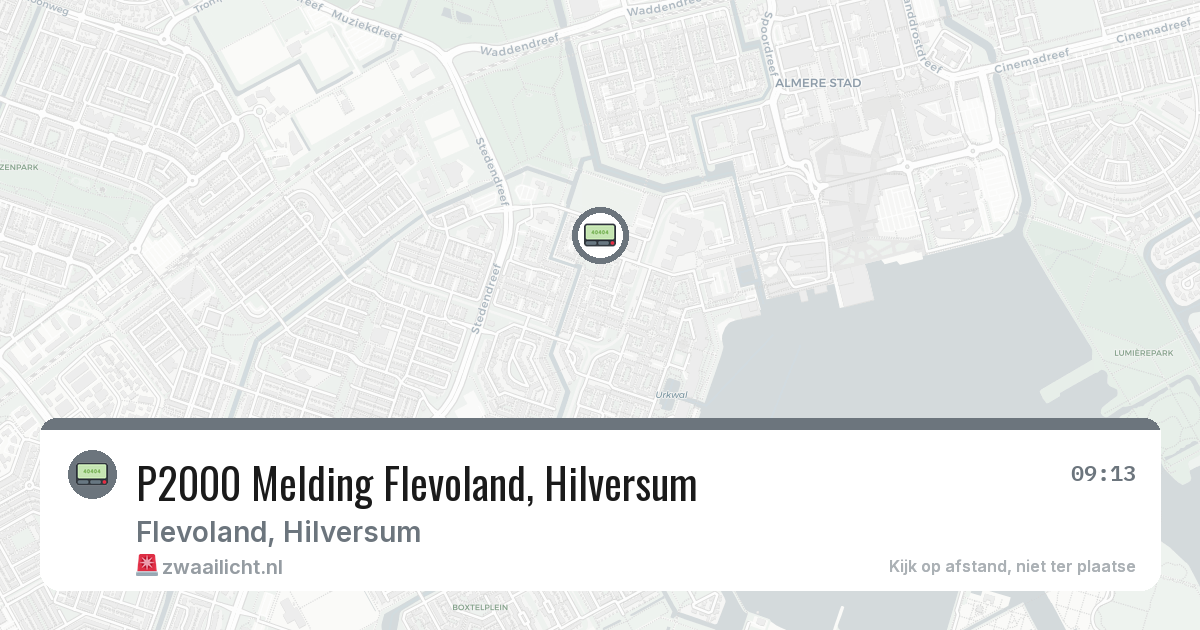 P2000 Melding Flevoland, Hilversum — 7 aug 2026