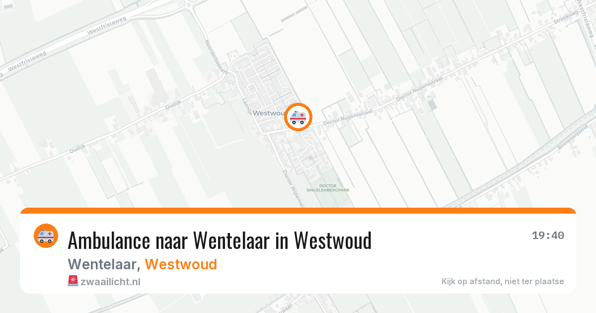 Ambulance naar Wentelaar in Westwoud — 5 aug 2026