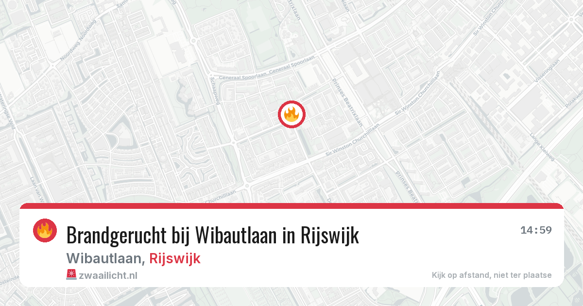 Brandgerucht bij Wibautlaan in Rijswijk — 20 apr 2026