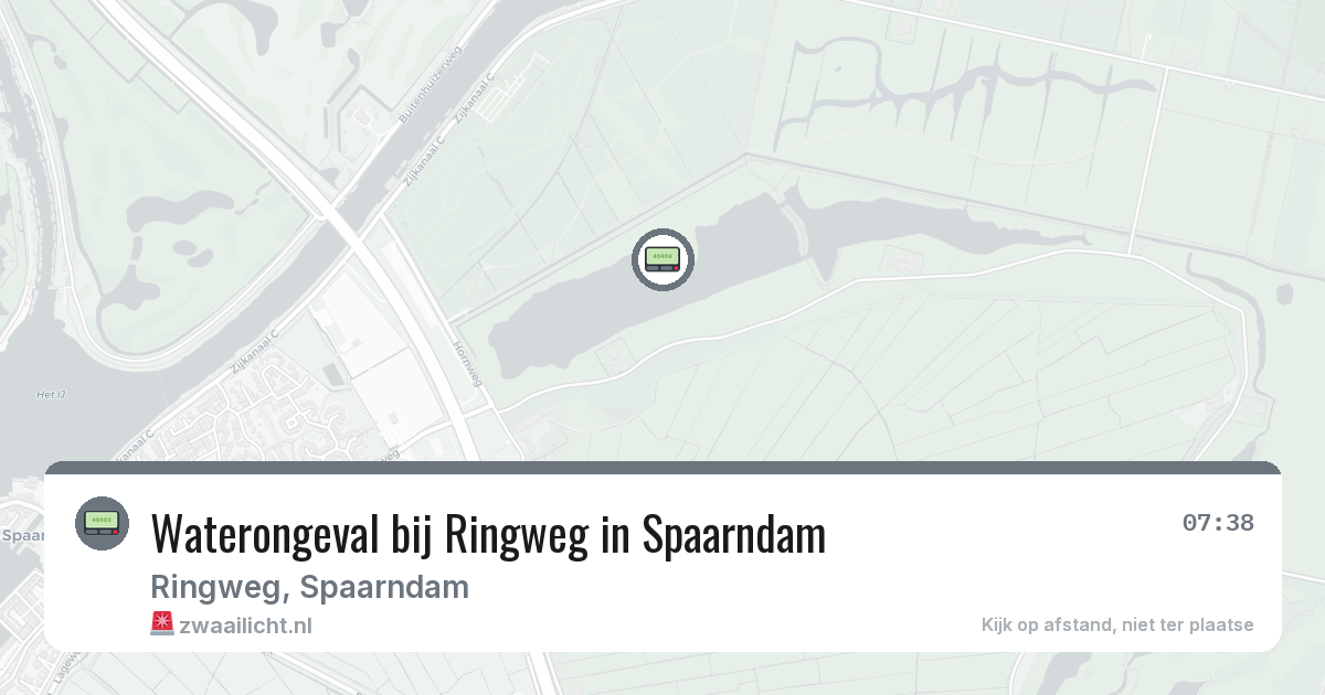 Waterongeval bij Ringweg in Spaarndam — 29 jan 2026