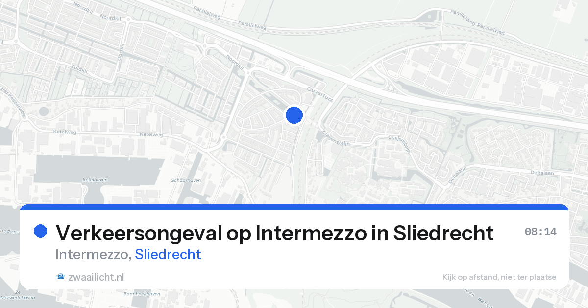 Verkeersongeval op Intermezzo in Sliedrecht — 19 aug 2026