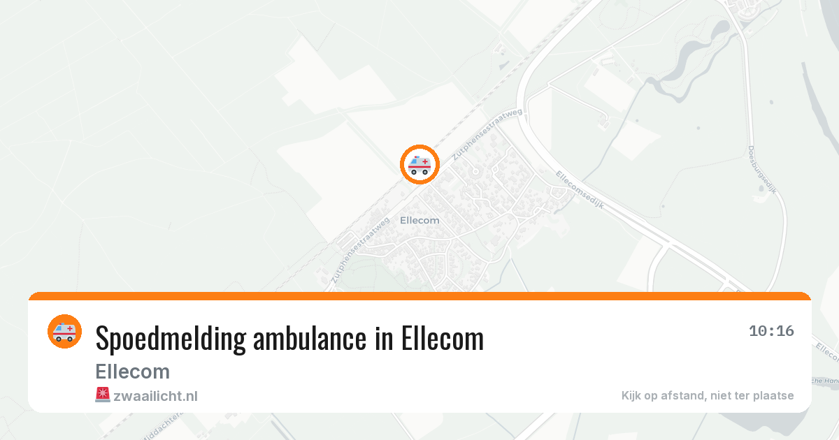 Spoedmelding ambulance in Ellecom — 13 apr 2026