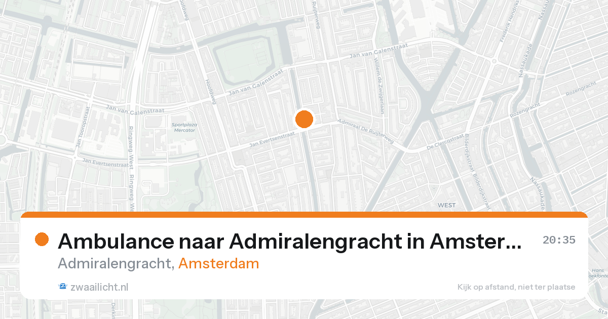 Ambulance naar Admiralengracht in Amsterdam — 25 aug 2026