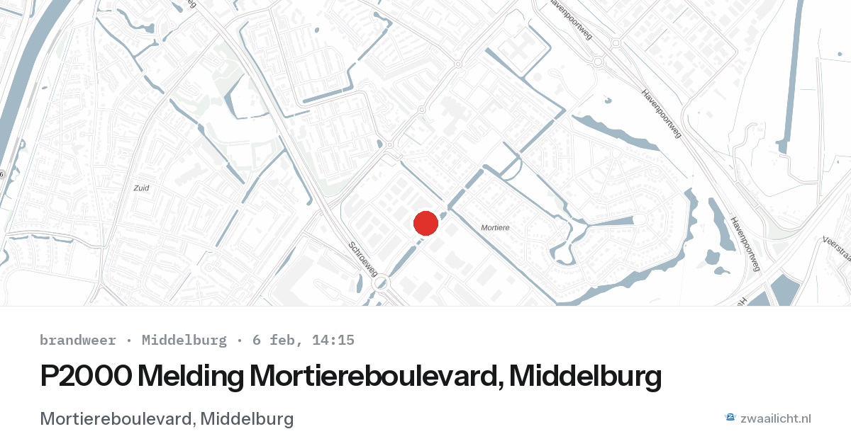 P2000 Melding Mortiereboulevard, Middelburg — 6 feb 2026