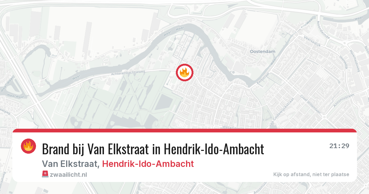 Brand bij Van Elkstraat in Hendrik-Ido-Ambacht — 19 jun 2026