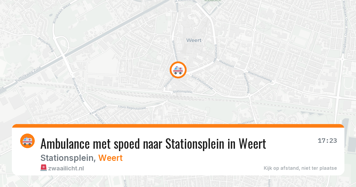 Ambulance met spoed naar Stationsplein in Weert — 25 feb 2026