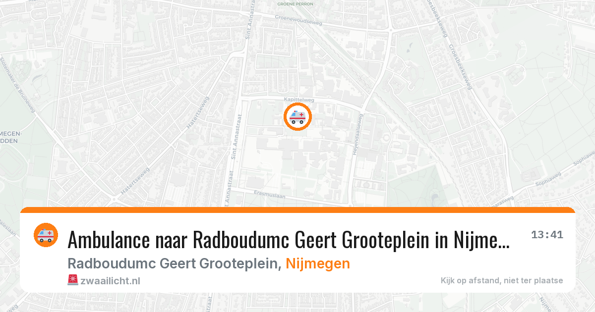 Ambulance naar Radboudumc Geert Grooteplein in Nijmegen — 8 feb 2026