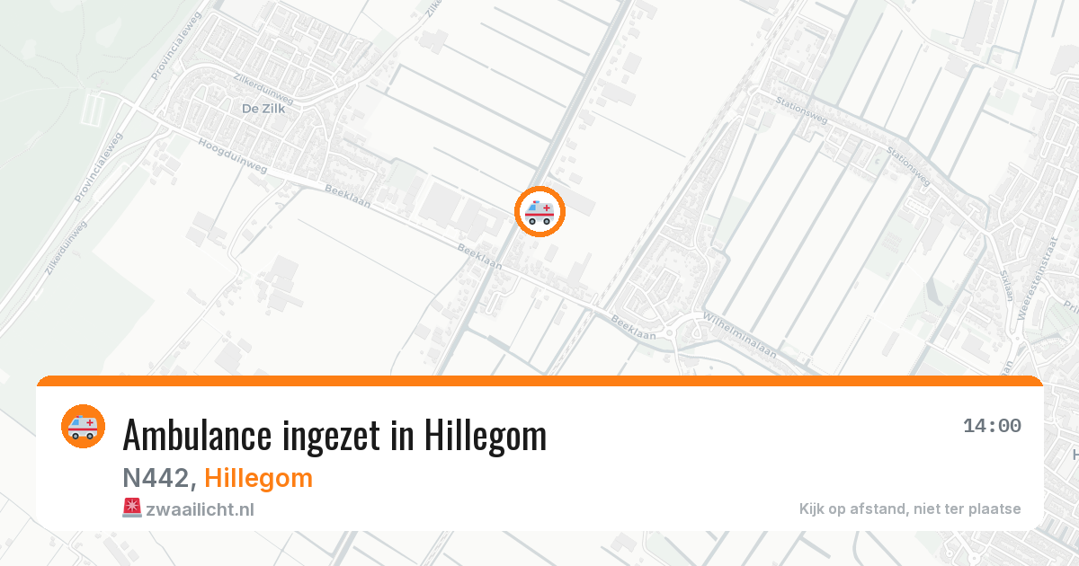 Ambulance ingezet in Hillegom — 13 aug 2026