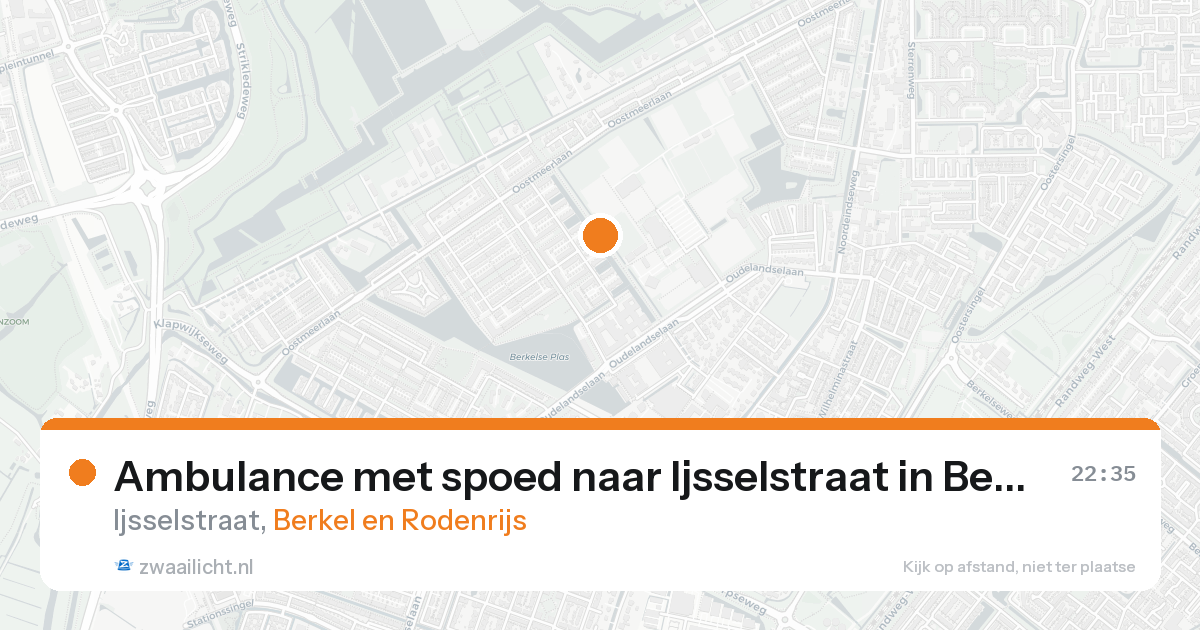 Ambulance met spoed naar Ijsselstraat in Berkel en Rodenrijs — 29 mei 2026