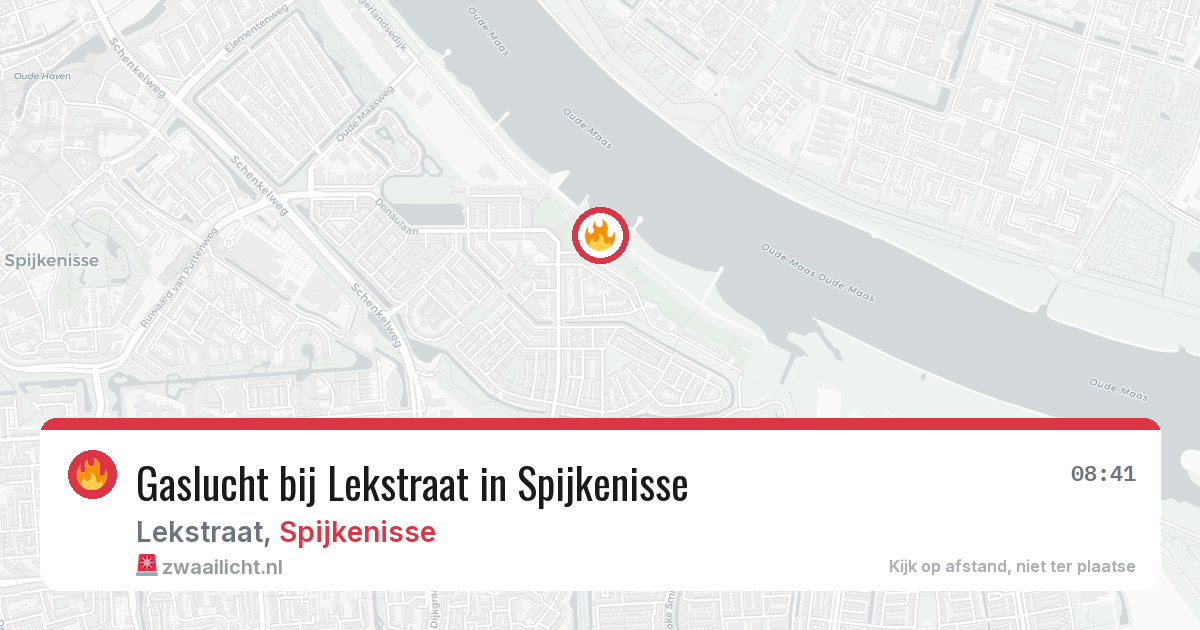Gaslucht bij Lekstraat in Spijkenisse — 9 jun 2026