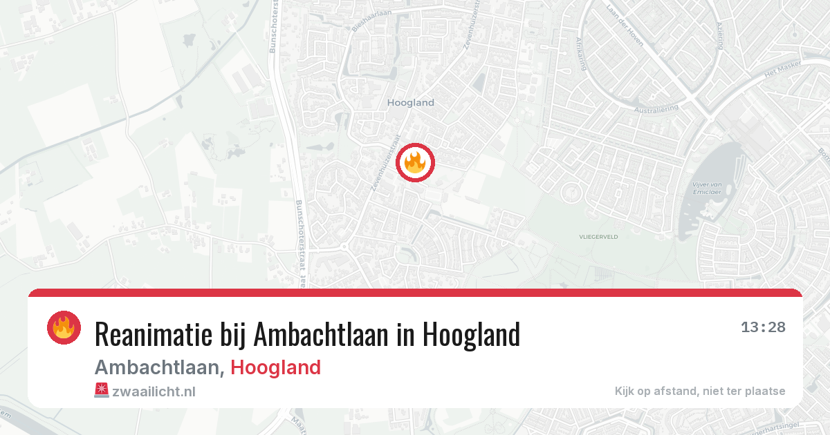 Reanimatie bij Ambachtlaan in Hoogland — 8 jul 2026
