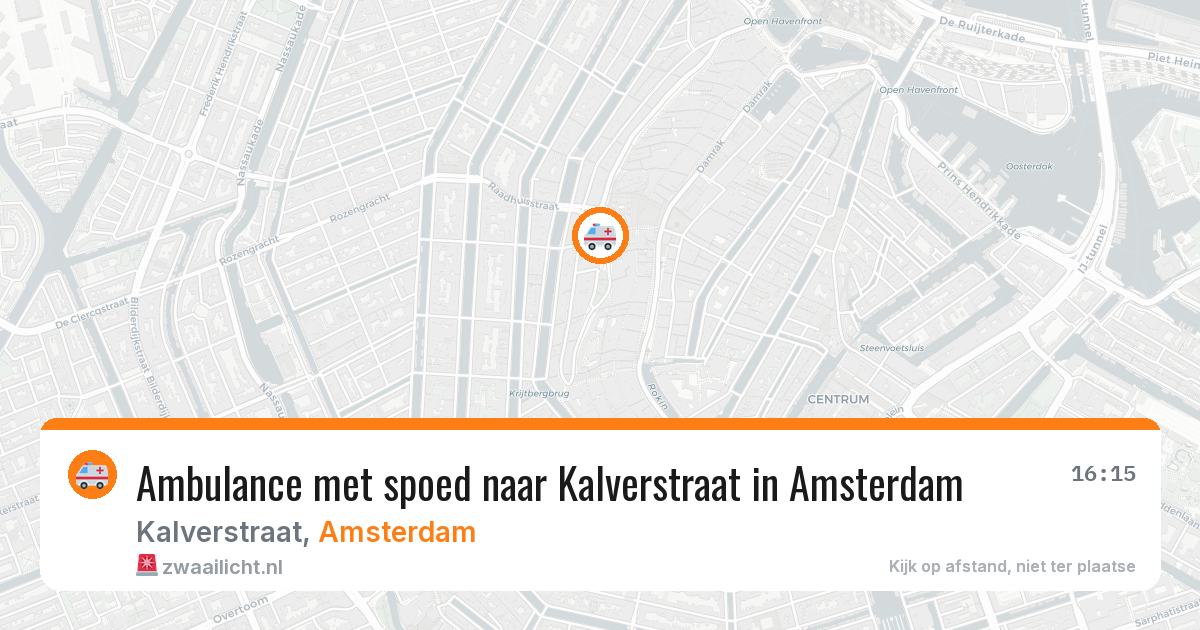 Ambulance met spoed naar Kalverstraat in Amsterdam — 5 jun 2026
