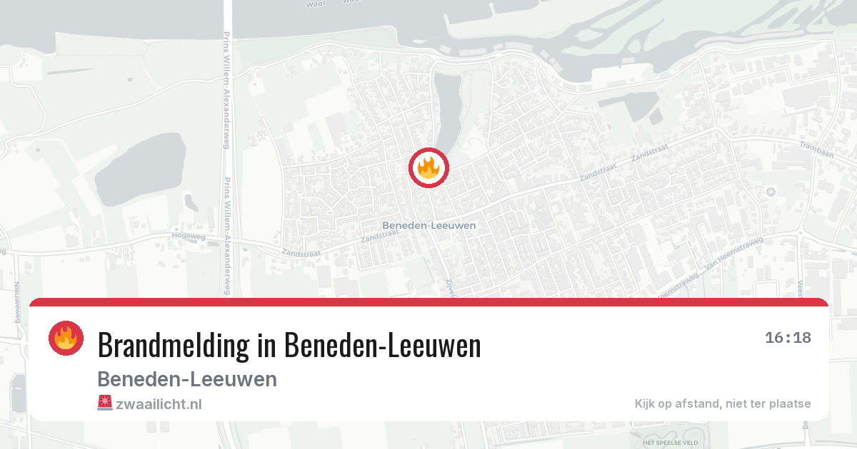 Brandmelding in Beneden-Leeuwen — 27 jun 2026