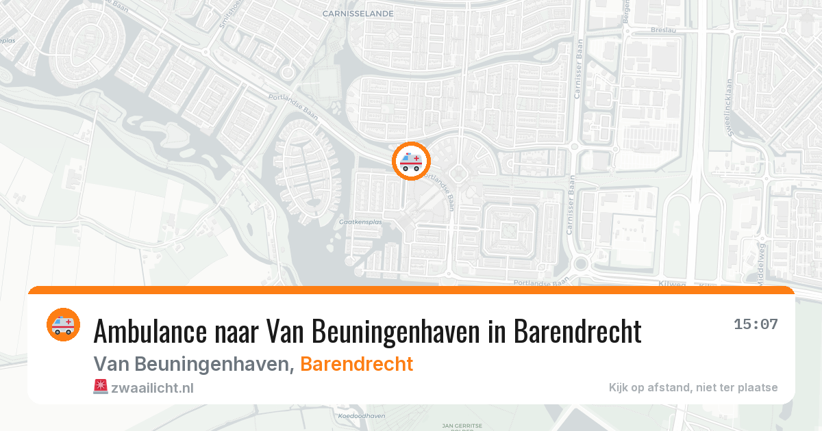 Ambulance naar Van Beuningenhaven in Barendrecht — 8 aug 2026
