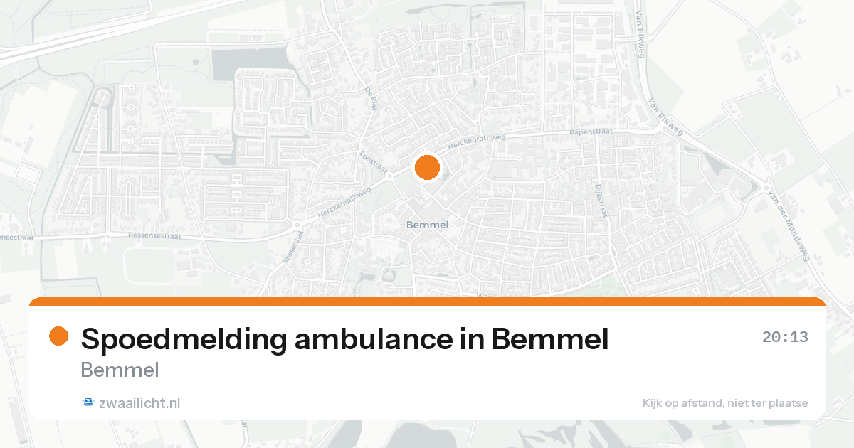 Spoedmelding ambulance in Bemmel — 10 mei 2026