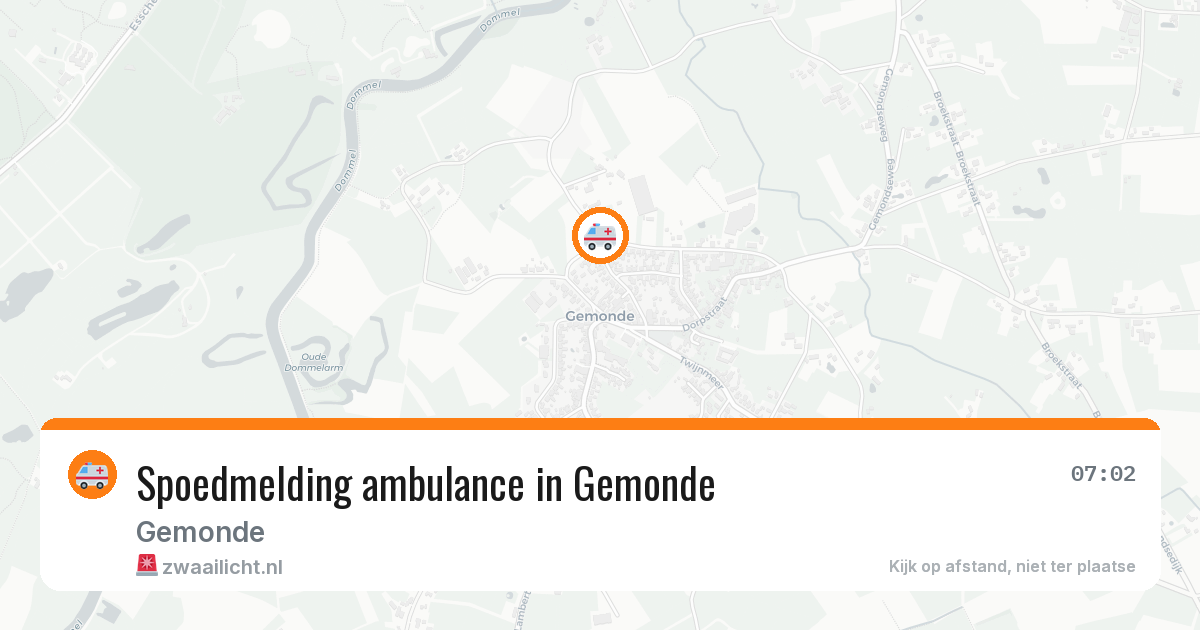 Spoedmelding ambulance in Gemonde — 1 aug 2026