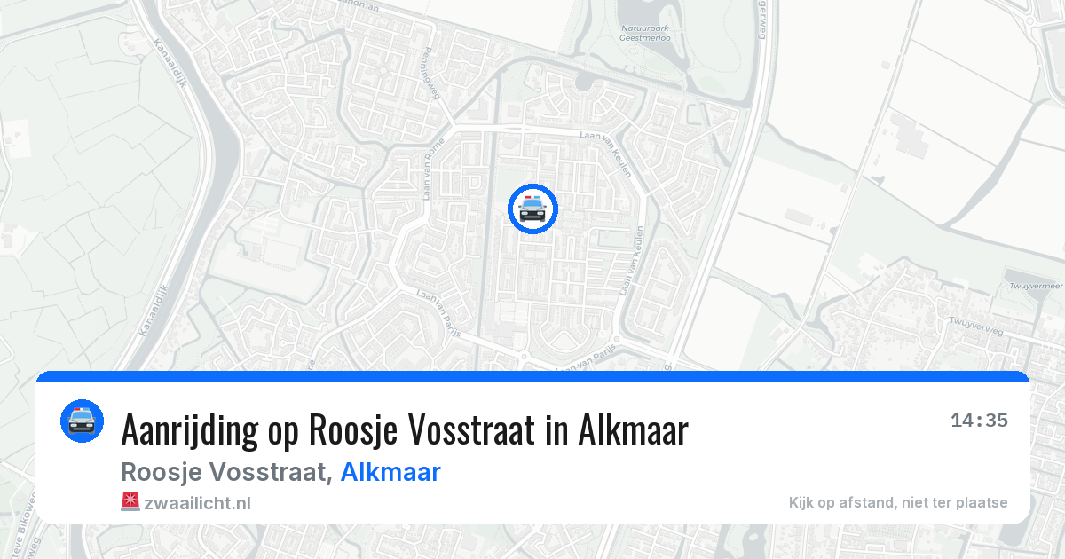 Aanrijding op Roosje Vosstraat in Alkmaar — 20 apr 2026
