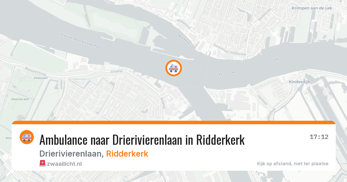 Ambulance naar Drierivierenlaan in Ridderkerk — 26 jun 2026