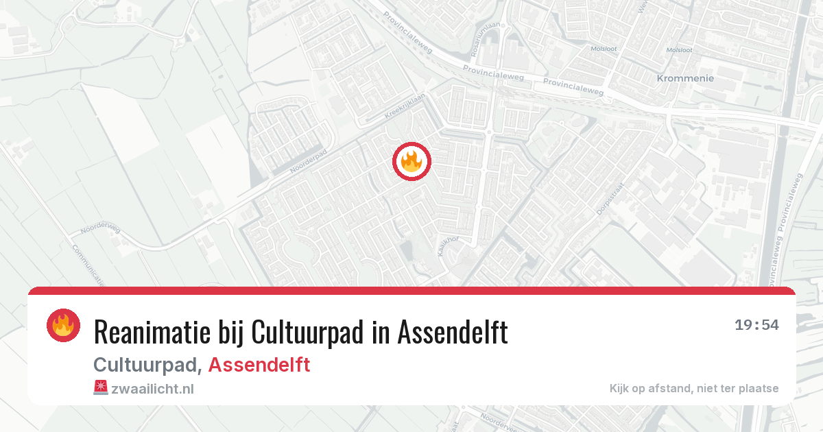 Reanimatie bij Cultuurpad in Assendelft — 27 jan 2026