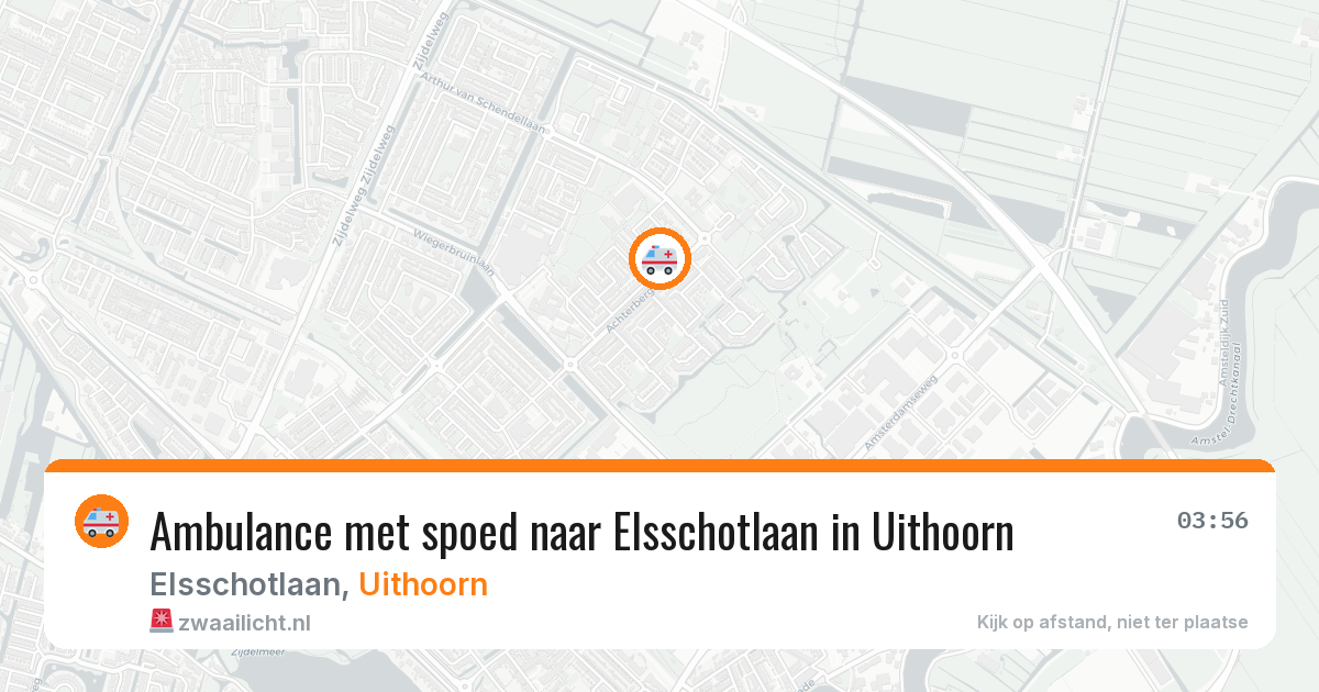 Ambulance met spoed naar Elsschotlaan in Uithoorn — 7 aug 2026