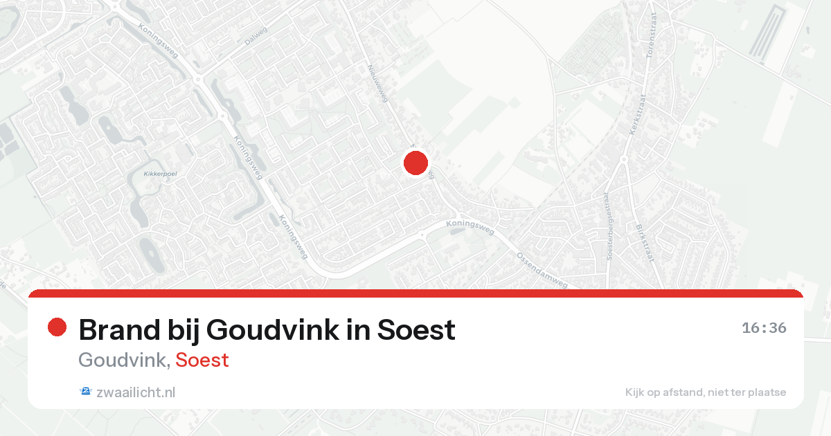 Brand bij Goudvink in Soest — 17 aug 2026