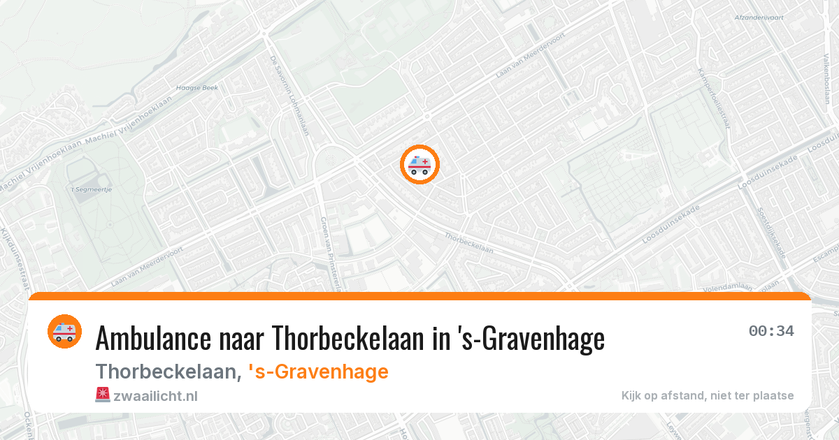 Ambulance naar Thorbeckelaan in 's-Gravenhage — 30 jul 2026