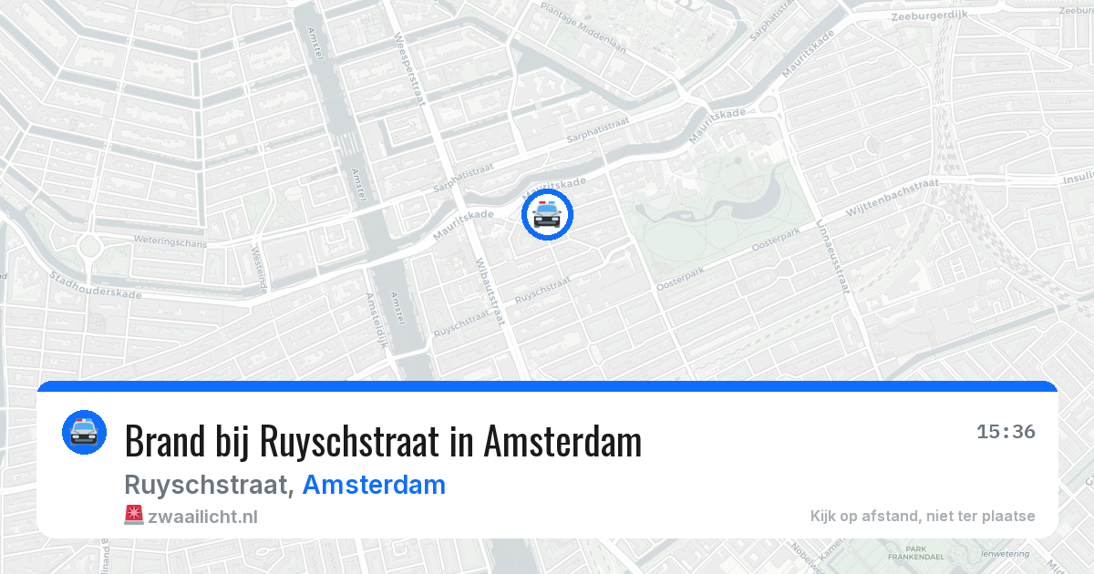 Brand bij Ruyschstraat in Amsterdam — 11 apr 2026
