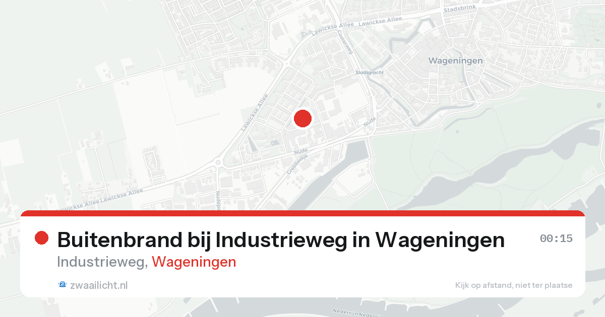 Buitenbrand bij Industrieweg in Wageningen — 28 mrt 2026