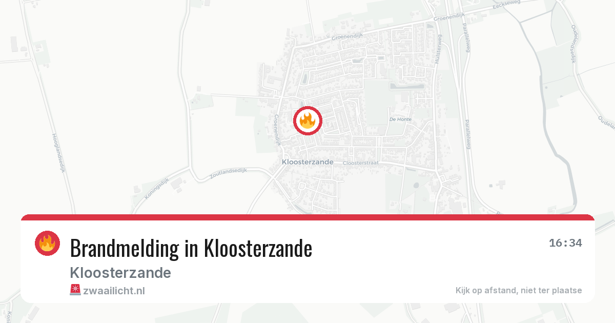 Brandmelding in Kloosterzande — 6 apr 2026