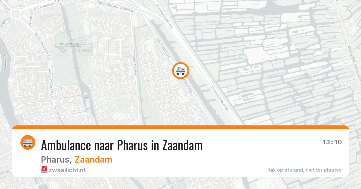 Ambulance naar Pharus in Zaandam — 14 apr 2026
