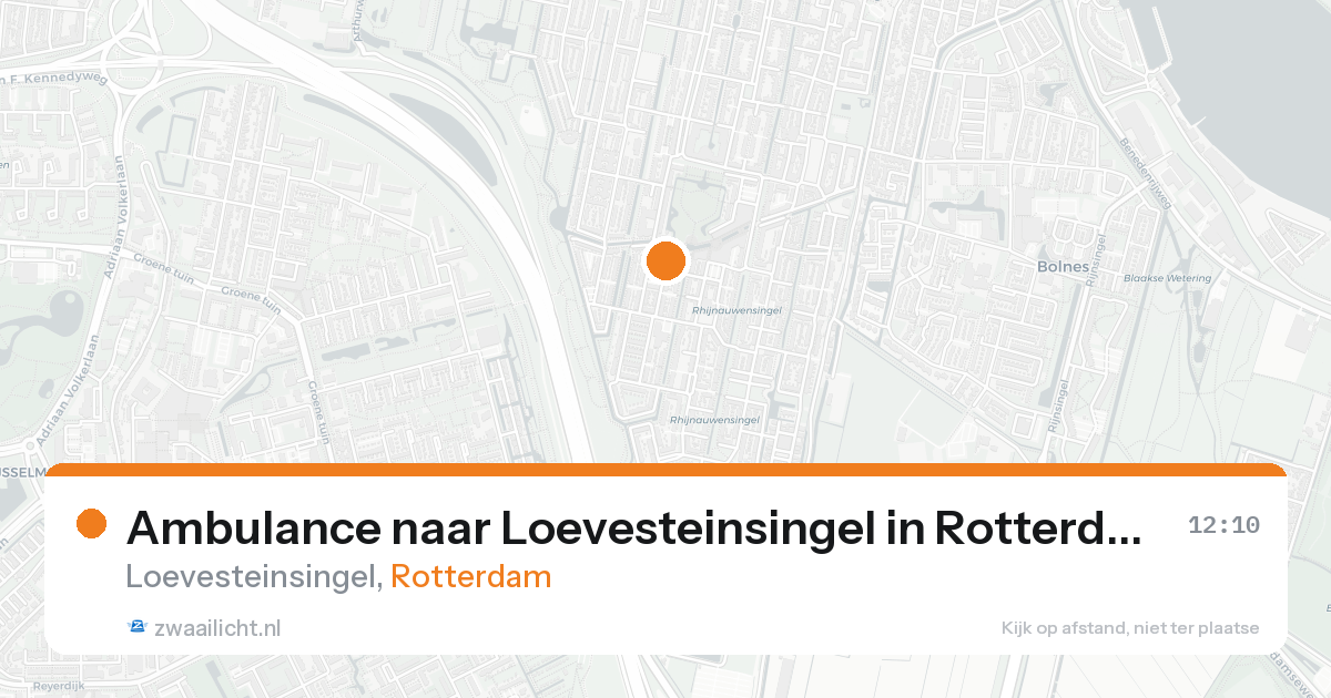 Ambulance naar Loevesteinsingel in Rotterdam — 20 aug 2026