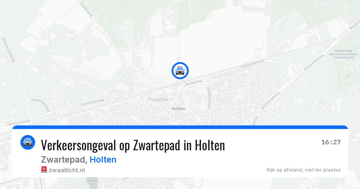 Verkeersongeval op Zwartepad in Holten — 25 jul 2026