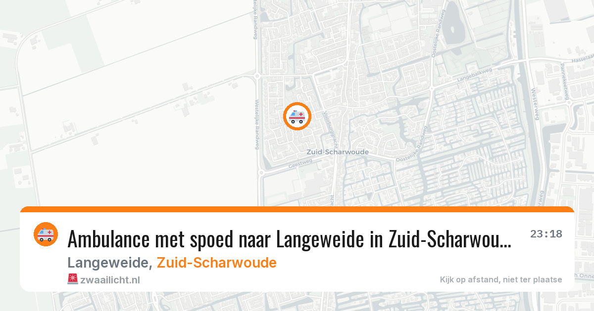 Ambulance met spoed naar Langeweide in Zuid-Scharwoude — 9 jun 2026
