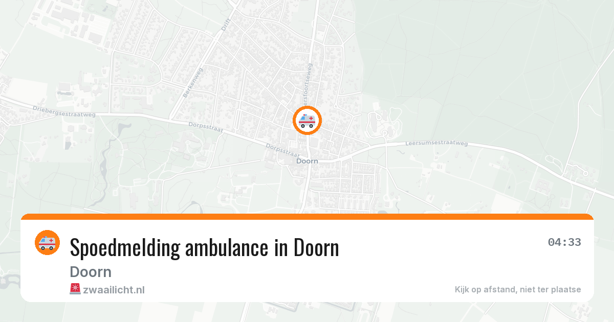 Spoedmelding ambulance in Doorn — 28 mrt 2026