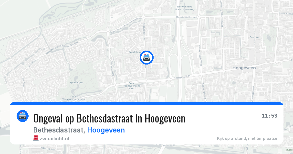 Ongeval op Bethesdastraat in Hoogeveen — 19 apr 2026