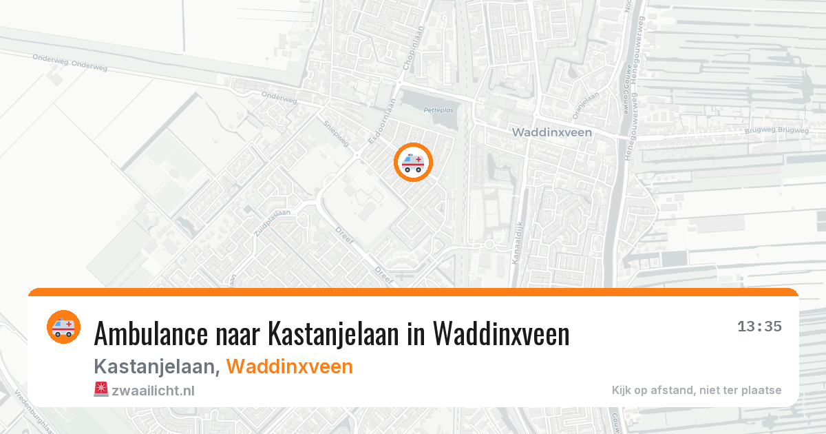 Ambulance naar Kastanjelaan in Waddinxveen — 27 apr 2026