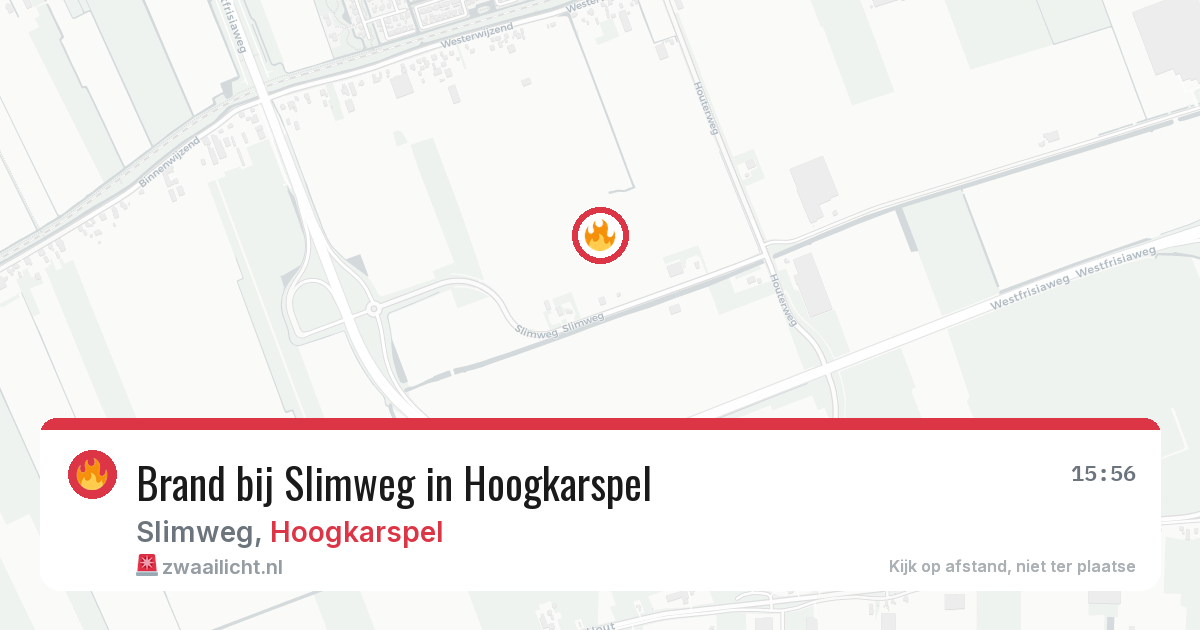 Brand bij Slimweg in Hoogkarspel — 29 mei 2026