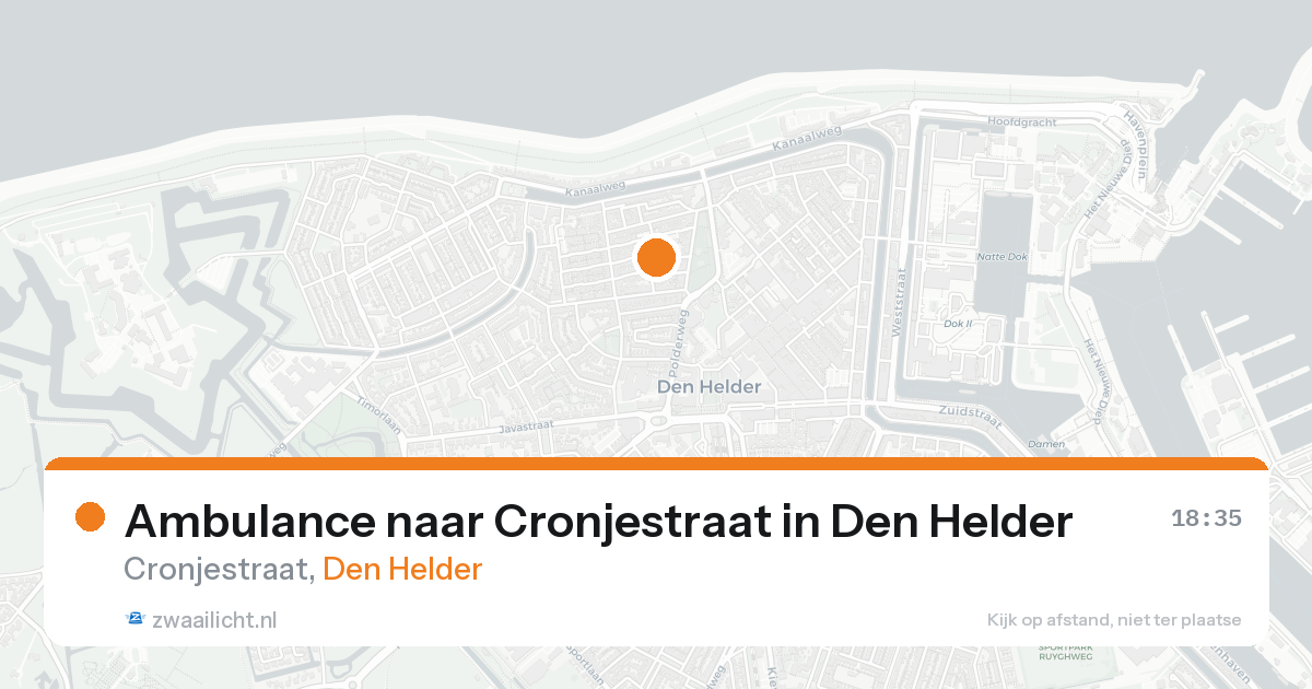 Ambulance naar Cronjestraat in Den Helder — 18 aug 2026