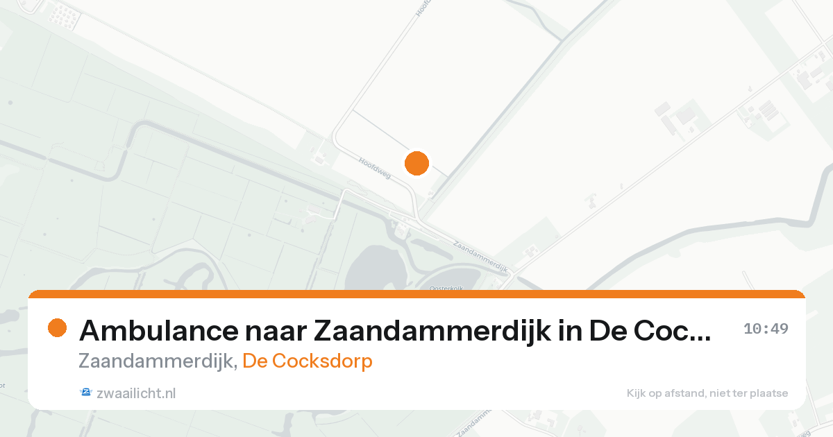 Ambulance naar Zaandammerdijk in De Cocksdorp — 7 feb 2026
