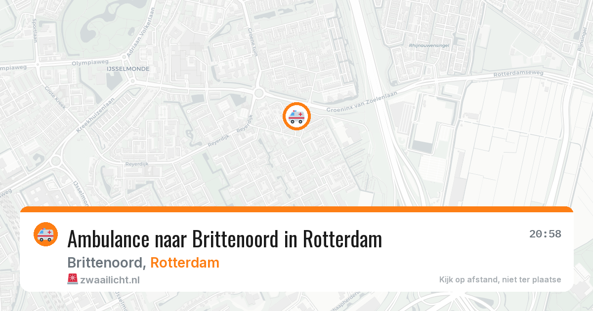 Ambulance naar Brittenoord in Rotterdam — 28 mei 2026
