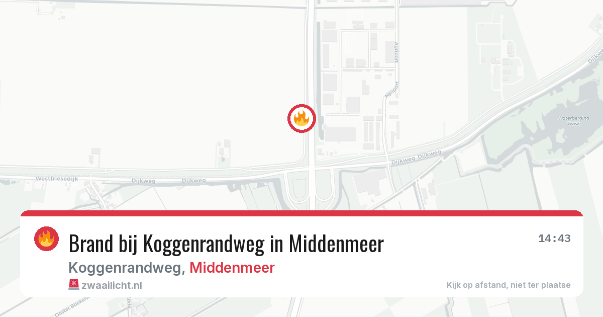 Brand bij Koggenrandweg in Middenmeer — 11 aug 2026